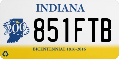 IN license plate 851FTB