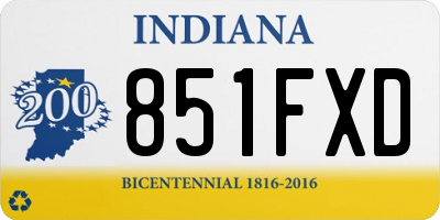 IN license plate 851FXD