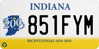 IN license plate 851FYM