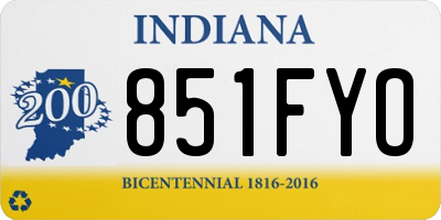 IN license plate 851FYO