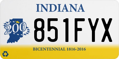 IN license plate 851FYX