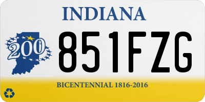IN license plate 851FZG