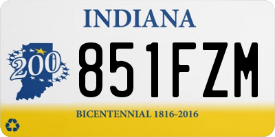 IN license plate 851FZM