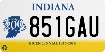 IN license plate 851GAU