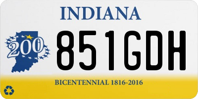 IN license plate 851GDH