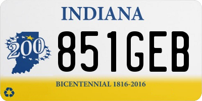 IN license plate 851GEB