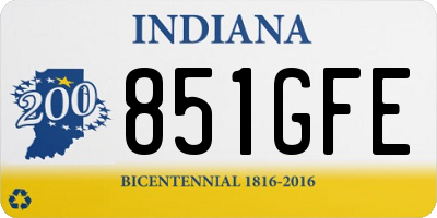 IN license plate 851GFE
