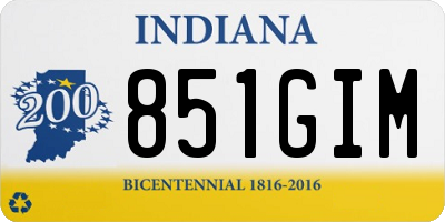 IN license plate 851GIM