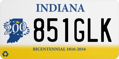 IN license plate 851GLK