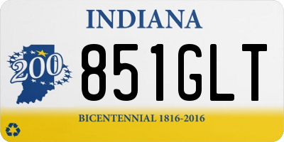 IN license plate 851GLT