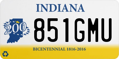 IN license plate 851GMU