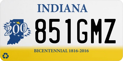 IN license plate 851GMZ