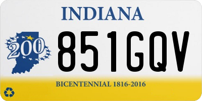 IN license plate 851GQV