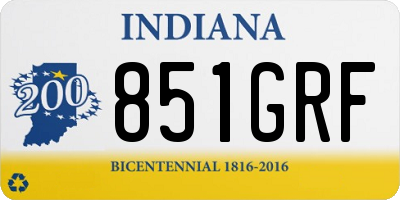 IN license plate 851GRF