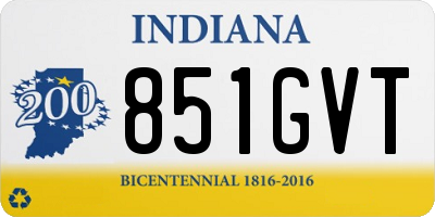 IN license plate 851GVT