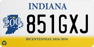 IN license plate 851GXJ