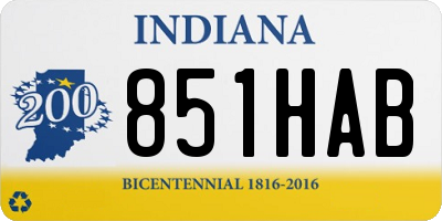 IN license plate 851HAB