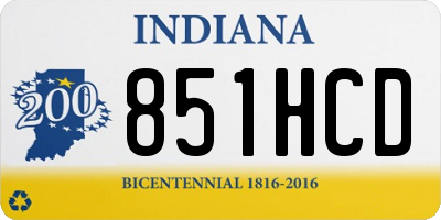 IN license plate 851HCD
