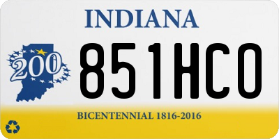 IN license plate 851HCO