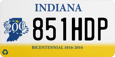 IN license plate 851HDP