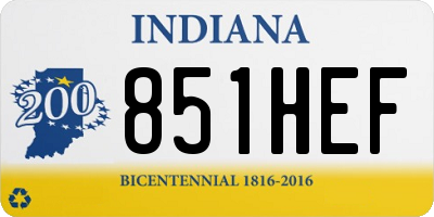 IN license plate 851HEF