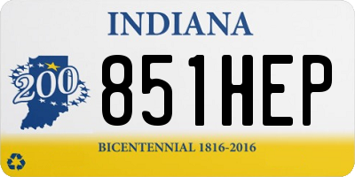 IN license plate 851HEP