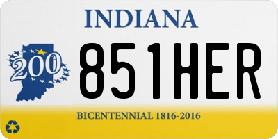 IN license plate 851HER