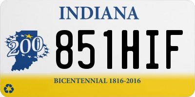 IN license plate 851HIF