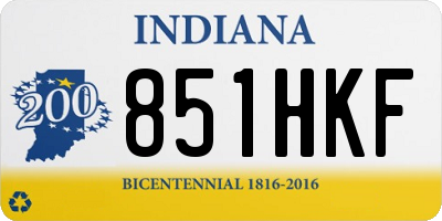 IN license plate 851HKF