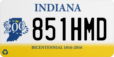 IN license plate 851HMD