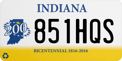 IN license plate 851HQS