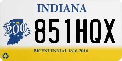IN license plate 851HQX
