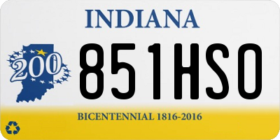 IN license plate 851HSO