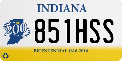 IN license plate 851HSS