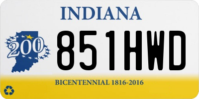 IN license plate 851HWD