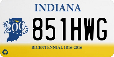 IN license plate 851HWG