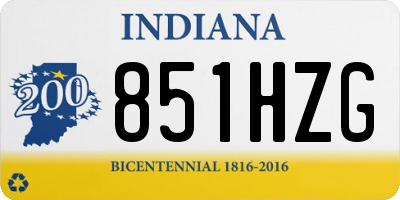 IN license plate 851HZG