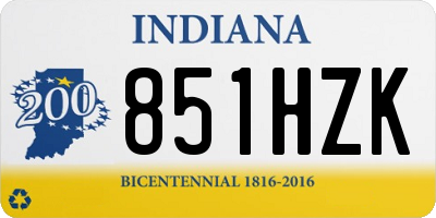 IN license plate 851HZK