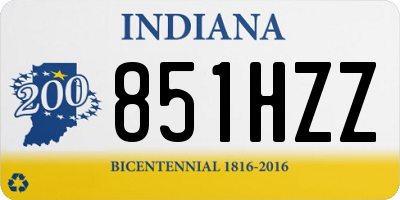 IN license plate 851HZZ