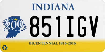 IN license plate 851IGV