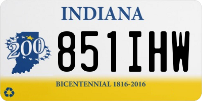 IN license plate 851IHW