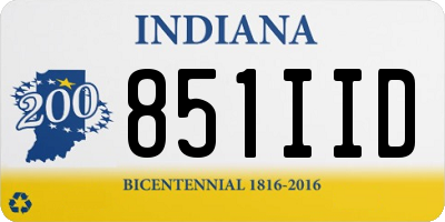IN license plate 851IID