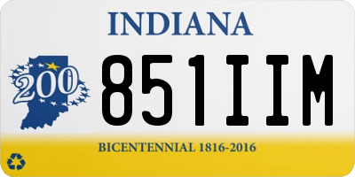 IN license plate 851IIM