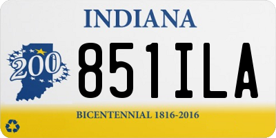 IN license plate 851ILA