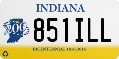 IN license plate 851ILL