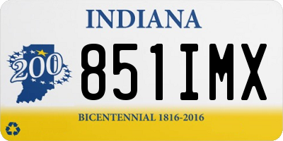 IN license plate 851IMX