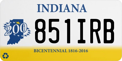 IN license plate 851IRB