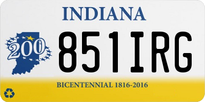 IN license plate 851IRG