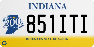 IN license plate 851ITI