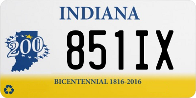 IN license plate 851IX